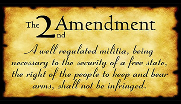 2nd Amendment on a scroll