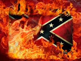 Confederate Flag On Fire